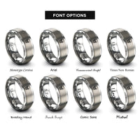 font options for inside engraving on silver skull grill marks rings