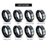 font options for inside engraving on black & blue & silver skull hat rings