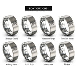 font options for inside engraving on silver skull hat rings