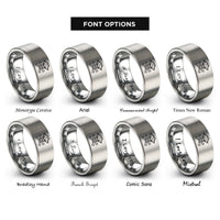 font options for inside engraving on silver skull hat rings