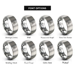 font options for inside engraving on grey skull mohawk crossbones rings