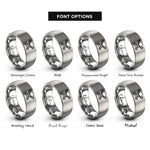 font options for inside engraving on grey skull pistons rings