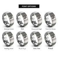 font options for inside engraving on grey skull raven rings