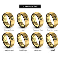 font options for inside engraving on black & gold skull royal laurel rings