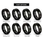 font options for inside engraving on black skull royal laurel rings