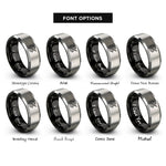 font options for inside engraving on black & silver slayer wyvern rings