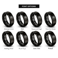 font options for inside engraving on black slayer wyvern rings
