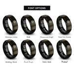 font options for inside engraving on gunmetal & black slayer wyvern rings