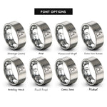 font options for inside engraving on gray sled push rings