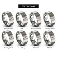 font options for inside engraving on gray sled push rings