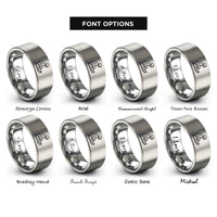 font options for inside engraving on grey sledder silhouette rings