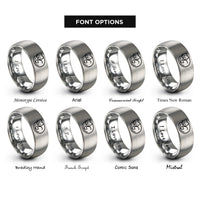 font options for inside engraving on grey sleeping cat rings
