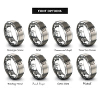 font options for inside engraving on gray sleepy cat rings