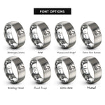 font options for inside engraving on gray sleipnir horse rings