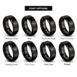 font options for inside engraving on black slipmat turntable platter rings
