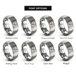 font options for inside engraving on silver slipmat turntable platter rings