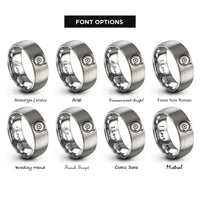 font options for inside engraving on silver slipmat turntable platter rings