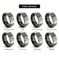 font options for inside engraving on gunmetal & silver slipmat turntable platter rings