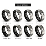 font options for inside engraving on black & gray slow cooker rings