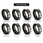 font options for inside engraving on black & gray slow cooker rings