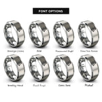 font options for inside engraving on gray sma connector rings