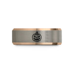 small presents for ladies – black & rose gold & grey tungsten scary lantern wedding band