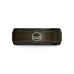 unique presents for guys – gunmetal & black tungsten english muffin wedding band