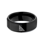 personalized men's accessories – black tungsten speed square wedding band
