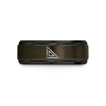 small unique presents him – gunmetal & black tungsten speed square wedding band