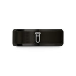 engraved rings for him – black tungsten test tube wedding band