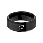 tungsten rings for men – black tungsten single family house wedding band
