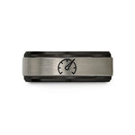 personalized presents for friends – black & blue & silver tungsten boost gauge wedding band