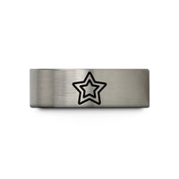 thoughtful presents for friends – grey tungsten star cookie cutter wedding band