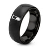 Test Tube – Tungsten Wedding Band, 8 mm, Black Comfort-Fit Unisex