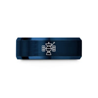 women present ring idea – blue tungsten space probe wedding band
