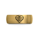 unique keepsakes for her – gold & grey tungsten asexual flag wedding band