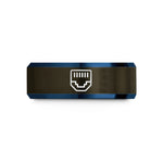 unique keepsakes for her – gunmetal & blue tungsten rj45 jack wedding band
