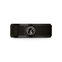 personalized jewelry for her – black tungsten fuel gauge wedding band