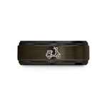 wedding bands for her – gunmetal & black tungsten scooter wedding band