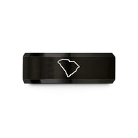 presents for her birthday – black tungsten south carolina state wedding band