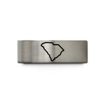 small jewelry for her – gold & grey tungsten south carolina state wedding band