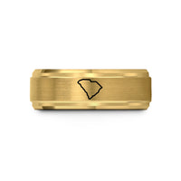 tungsten ring for her – gold tungsten south carolina state wedding band