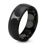 Small Gift Ideas Women – black tungsten do caduceus ring