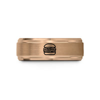 thoughtful presents for wife – rose gold tungsten pulled pork sandwich wedding band