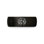 custom rings for couples – black & rose gold tungsten maltese wedding band