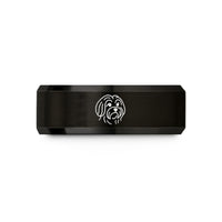 wedding bands for him – black & rose gold tungsten maltese wedding band