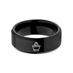 thoughtful presents for dad – black tungsten citrus press wedding band