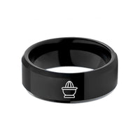 thoughtful presents for dad – black tungsten citrus press wedding band