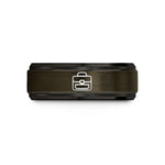 best small present – gunmetal & black tungsten tool bag wedding band