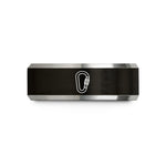 unique wedding presents wife – black & silver tungsten locking carabiner wedding band